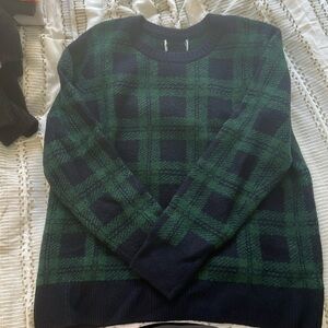 Plaid Crewneck Sweater